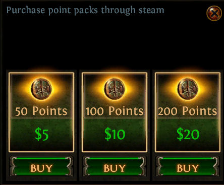 Buying points