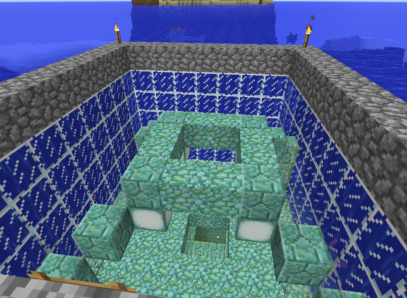 Подводный дом майнкрафт схема