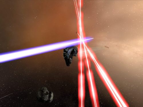 Again, lasers are more fun than guns or missiles