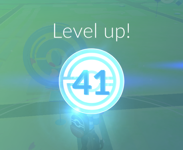 Arriving at Level 41 in Pokemon Go
